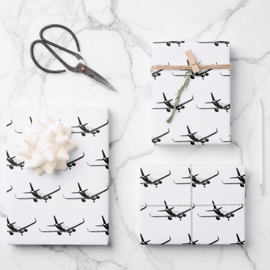 Commercieel vlak achter uitzicht grafisch motief inpakpapier vel (Voorkant)