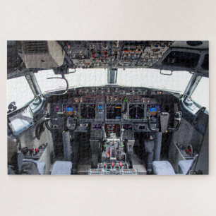Commercieel Vliegtuig Cockpit Interior Legpuzzel