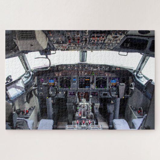 Commercieel Vliegtuig Cockpit Interior Legpuzzel (Horizontaal)