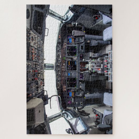Commercieel Vliegtuig Cockpit Interior Legpuzzel (Verticaal)