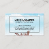 commercieel vliegtuig | Eiland en vogels Visitekaartje (Achterkant)