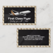 commercieel vliegtuig | getuft luxe kussen visitekaartje (Voorkant / Achterkant)