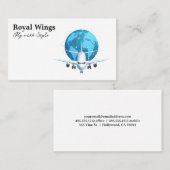 Commercieel Vliegtuig | Globaal Netwerk Visitekaartje (Voorkant / Achterkant)