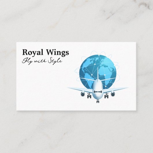 Commercieel Vliegtuig | Globaal Netwerk Visitekaartje (Voorkant)