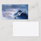 Commercieel Vliegtuig in Sky Aviation Visitekaartj Visitekaartje (Voorkant / Achterkant)