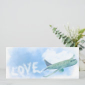 Commercieel vliegtuig Love Jet Stream Travel Weduw Save The Date (Staand voorkant)