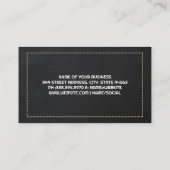 commercieel vliegtuig | Stijl met leren stiksels Visitekaartje (Achterkant)