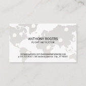 commercieel vliegtuig | Wereldkaart achtergrond Visitekaartje (Achterkant)