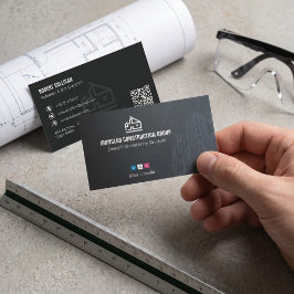 Commerciële Aannemers | Donker Minimalistisch Visitekaartje