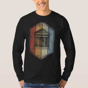 Commerciële bankrekeningen Retro stijlfinancierin T-shirt