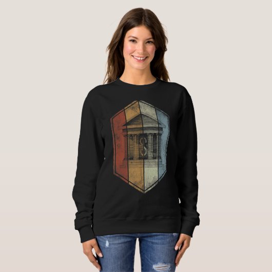 Commerciële bankrekeningen Retro  stijlfinancierin Trui (Voorkant volledig)