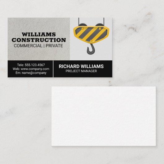 Commerciële constructie | Kraan Visitekaartje (Voorkant / Achterkant)