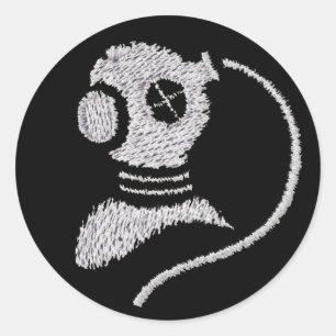 Commerciële Duikhelm Patch sticker