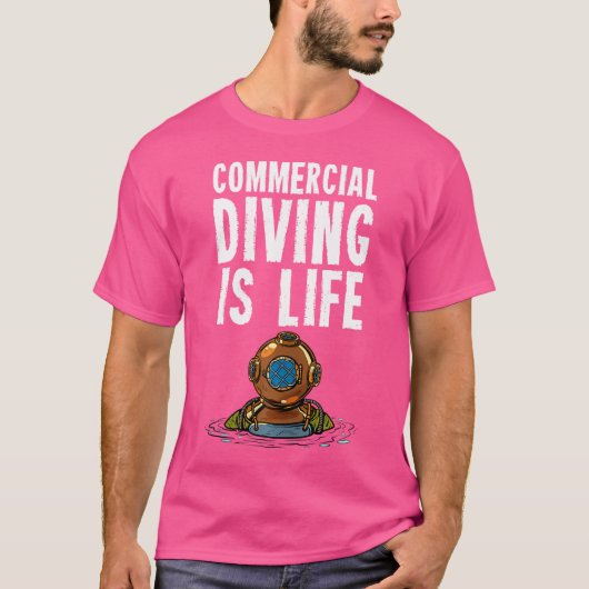 Commerciële duikvlucht t-shirt (Voorkant)