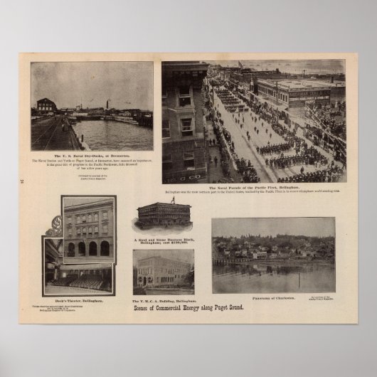 Commerciële energie langs Puget Sound Poster (Voorkant)