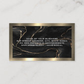Commerciële goederen | Marmer | Goud metaal Visitekaartje (Achterkant)