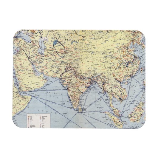 Commerciële handelsroutes | Zuid-Azië Magneet (Horizontaal)
