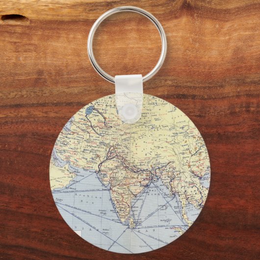 Commerciële handelsroutes | Zuid-Azië Sleutelhanger (Voorkant)