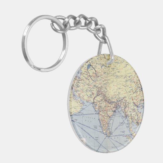 Commerciële handelsroutes | Zuid-Azië Sleutelhanger (Voorkant Links)