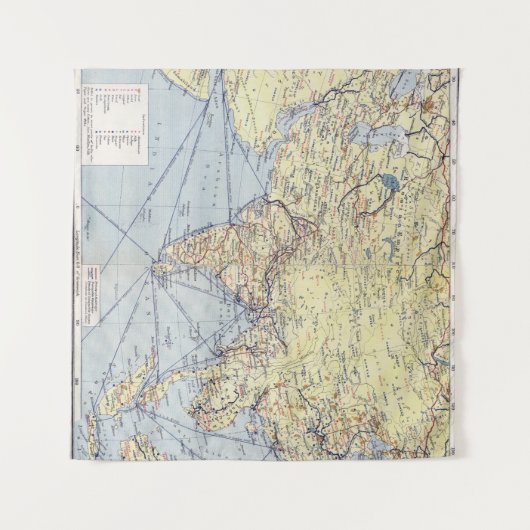 Commerciële handelsroutes | Zuid-Azië Wandkleed (Voorkant (horizontaal))