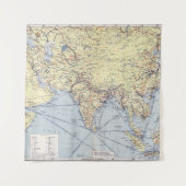 Commerciële handelsroutes | Zuid-Azië Wandkleed (Voorkant)