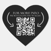 Commerciële informatie Website marketingQR-code Hart Sticker (Voorkant)