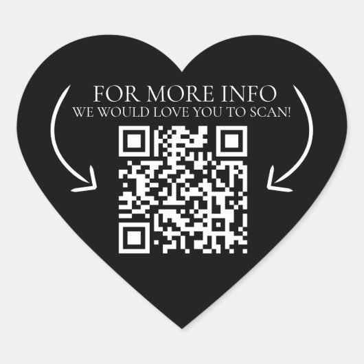 Commerciële informatie Website marketingQR-code Hart Sticker (Voorkant)