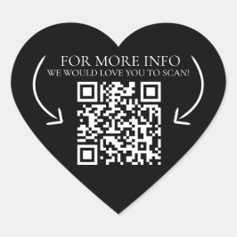 Commerciële informatie Website marketingQR-code Hart Sticker
