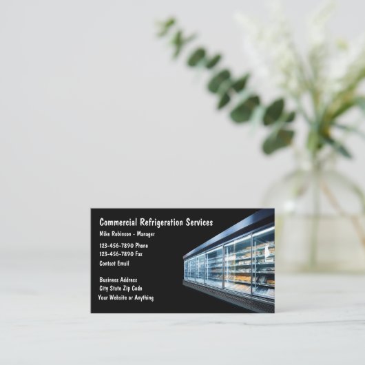 commerciële koelleverancier visitekaartje (Staand voorkant)
