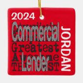 Commerciële kredietverlener Extraordinaire CUSTOM Keramisch Ornament (Voorkant)