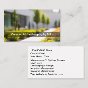 Commerciële landschapsteamservices visitekaartje