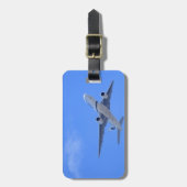 Commerciële lijnvlucht bagagelabel (Voorkant verticaal)