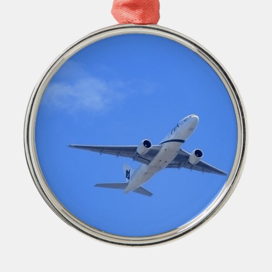 Commerciële lijnvlucht metalen ornament (Voorkant)