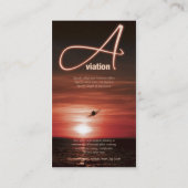 Commerciële luchtvaart visitekaartje (Achterkant)