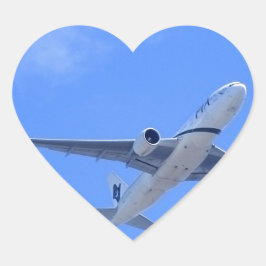 Commerciële luchtvaartmaatschappij hart sticker