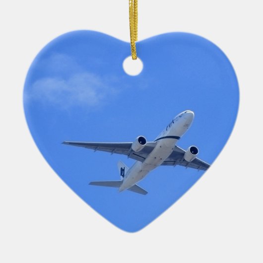 Commerciële luchtvaartmaatschappij keramisch ornament (Voorkant)