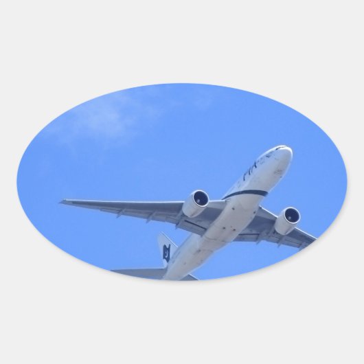 Commerciële luchtvaartmaatschappij ovale sticker (Voorkant)