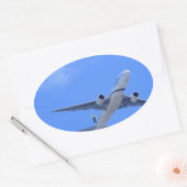 Commerciële luchtvaartmaatschappij ovale sticker (Envelop)