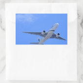 Commerciële luchtvaartmaatschappij rechthoekige sticker (Tas)