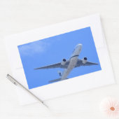 Commerciële luchtvaartmaatschappij rechthoekige sticker (Envelop)