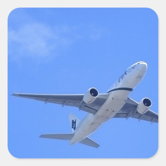 Commerciële luchtvaartmaatschappij vierkante sticker (Voorkant)