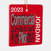 Commerciële piloot Extraordinaire CUSTOM Keramisch Ornament (Rechts)