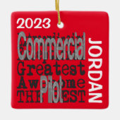 Commerciële piloot Extraordinaire CUSTOM Keramisch Ornament (Voorkant)