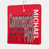 Commerciële piloot Extraordinaire CUSTOM Keramisch Ornament (Links)