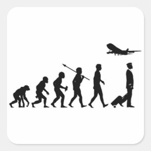 Commerciële piloot vierkante sticker
