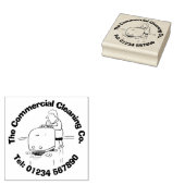 Commerciële reinigers & reiniging. rubberstempel (Gestempeld)