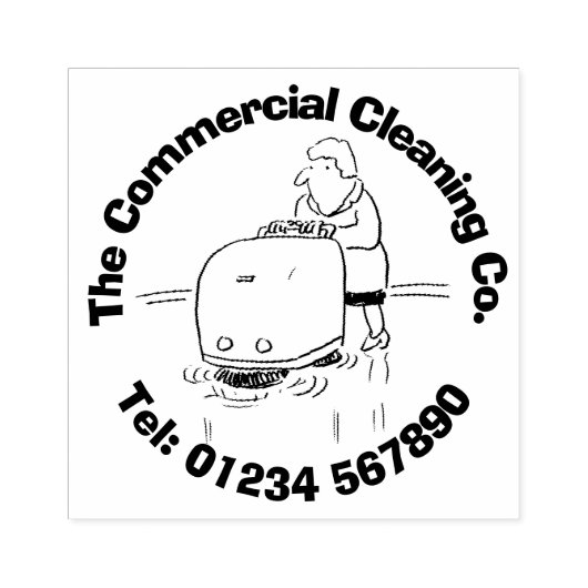 Commerciële reinigers & reiniging. rubberstempel (Afrduk)