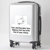 Commerciële reiniging en reiniging sticker (Koffer)