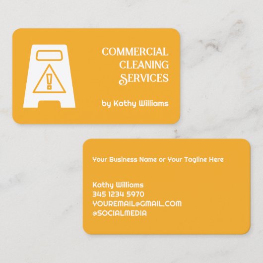 Commerciële reiniging visitekaartje (Voorkant / Achterkant)
