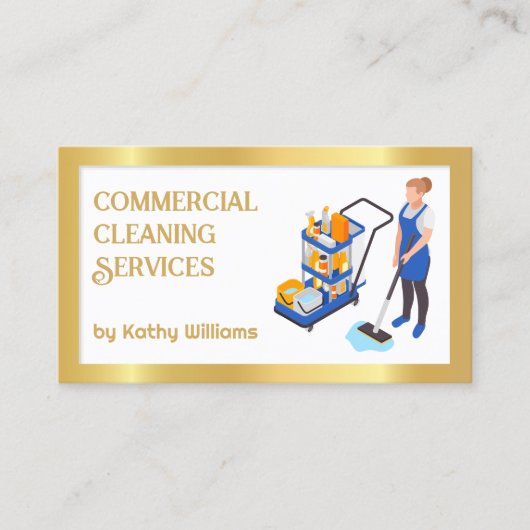Commerciële reiniging visitekaartje (Voorkant)